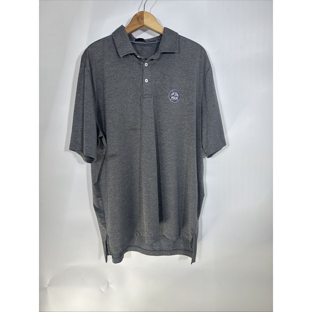 Ralph Lauren RLX Mens Gray PGA of America Golf Polo Shirt XL Short Sleeve Logo